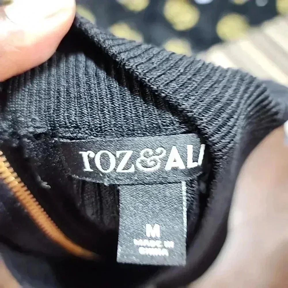 Roz& Ali All Black sweater dress. Size Medium - Picture 7 of 8